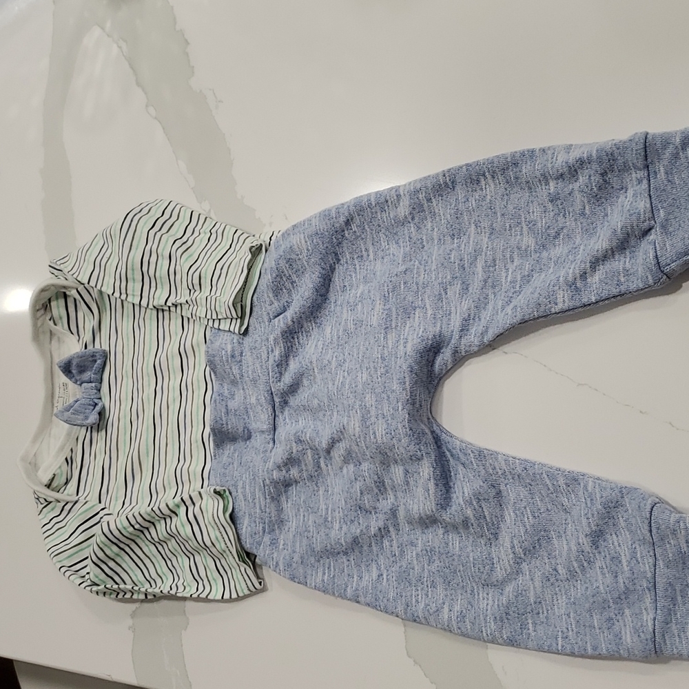 First Impressions 2 Piece Boy Outfit Easter Bowtie Pants 6-9 Months